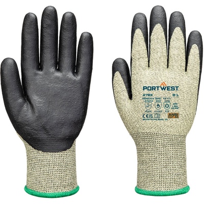Portwest arc grip 13e a783 / Непроникващи ръкавици с термична обработка, ниво a6 - черно/зелено xxl (a783e8rxxl)
