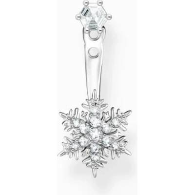 Thomas Sabo kusová náušnice Snowflake with white stones H2255-051-14