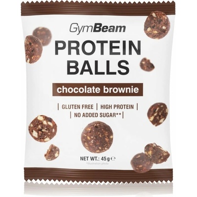 GymBeam Protein Balls proteínové guľôčky príchuť Chocolate Brownie 45 g