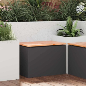 vidaXL Градинска пейка Черно 60 x 40 x 43 см (874891)