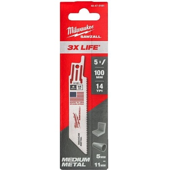 Milwaukee нож за саблен трион SM 100 x 14 Tpi 5 бр (48475181)