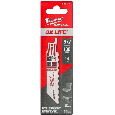 Milwaukee нож за саблен трион SM 100 x 14 Tpi 5 бр (48475181)