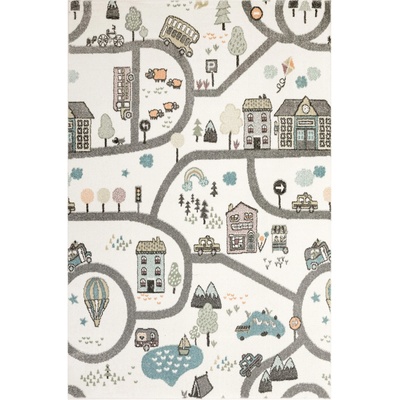 Kobercový ráj Lima 9376A Uličky krémový