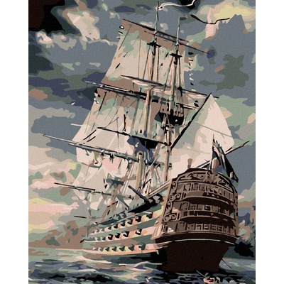 Zuty Loď 80 x 100 cm vypnuté plátno na rám 8596530004318