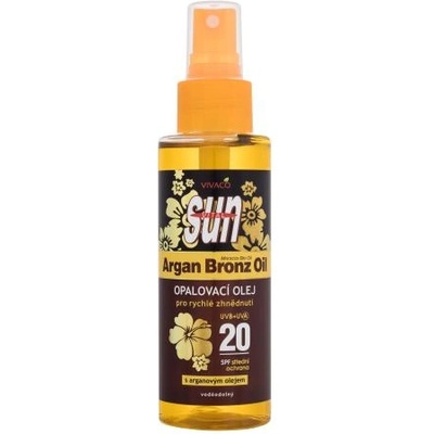 Vivaco Sun Argan Bronz Oil Tanning Oil SPF20 слънцезащитен лосион с арганово масло 100 ml
