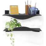 Umbra HK Limited Umbra Комплект от 2 бр. рафтове за стенен монтаж surf - цвят черен (umbra-1023282-040)