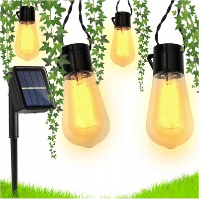 Interlook SDC-10LED-5M | LED solárna girlanda záhradná lampa | 10 LED žiaroviek | 5 metrov