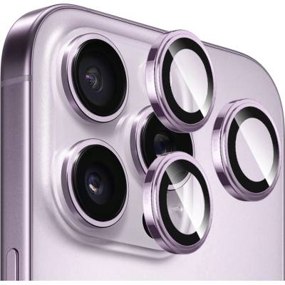 Blueo Калъф за iPhone 14 Pro / iPhone 14 Pro Max - оригинално стъкло от сапфирен кристал - лилаво