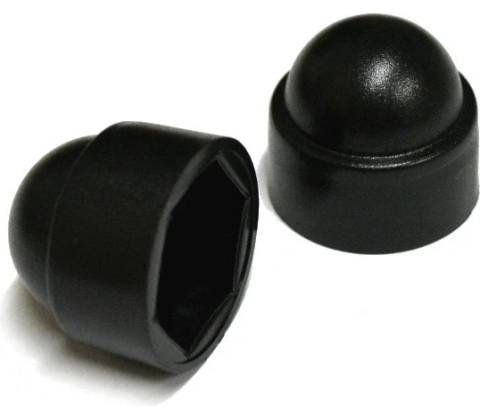 Krytka matky PVC M12 černá