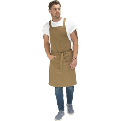 Le Chef Prep Crossback zástěra s laclem khaki