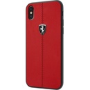 Púzdro Ferrari Heritage Stripe Leather Hard Case Red iPhone X