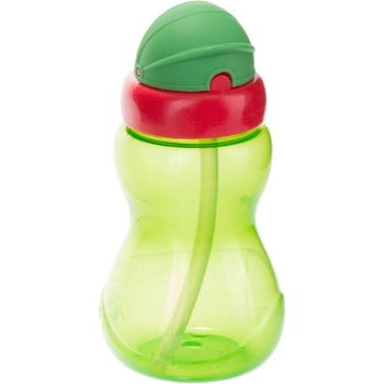 Canpol babies Преходно шише със сламка и капаче Canpol - 270 ml, Зелено (56/109_gre)