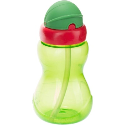 Canpol babies Преходно шише със сламка и капаче Canpol - 270 ml, Зелено (56/109_gre)