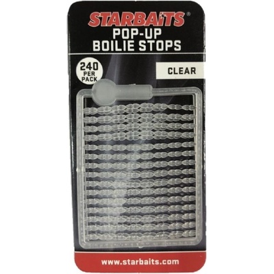 Starbaits Zarážky Bait Stopper Pop UP Fluo průhledná 240ks