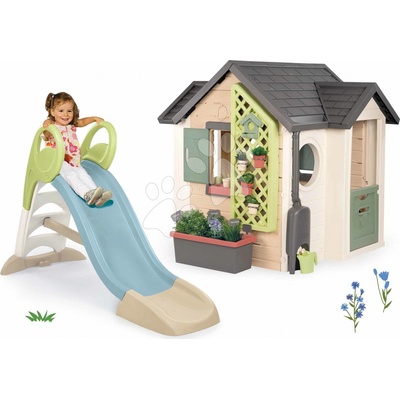 Smoby Set domeček pro zahradníka s 1,5m skluzavkou s vlhčením Garden House – Hledejceny.cz