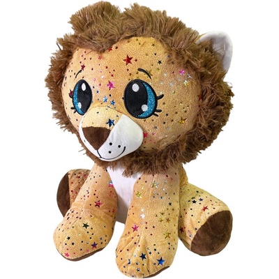 Lev Star Sparkle hnědý sedící 37 cm