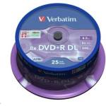Verbatim DVD+R(25-опаковка) Двуслоен/8x/8.5GB/шпиндел (43757)