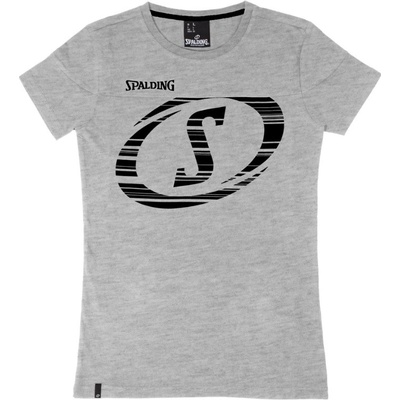 Spalding Fast Tee Damen 40221727 greymelangeblack