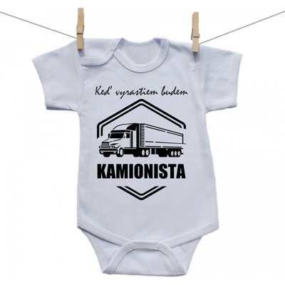 Boodyy Body s krátkym rukávom Keď vyrastiem budem kamionista