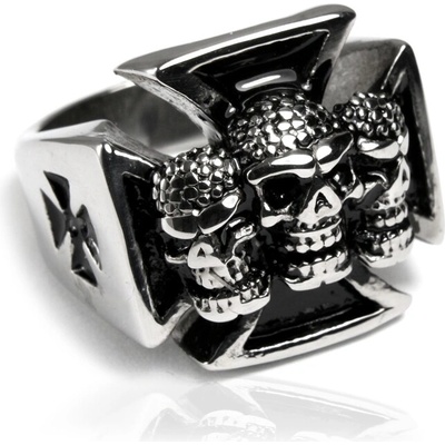 BM Jewellery Pánský prsten z chirurgické oceli lebky S84085