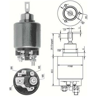 Elektromagnetický spínač, startér MAGNETI MARELLI 940113050124