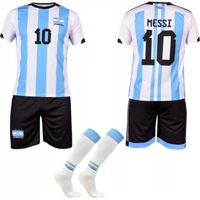 ShopJK Dětský fotbalový dres s podkolenkami Messi Argentina