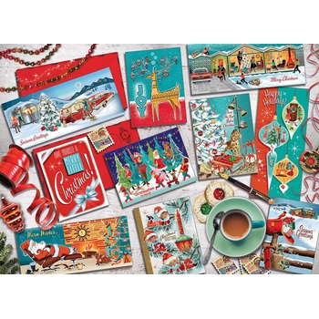 Cobble Hill - Puzzle Mid Mod Season's Greetings - 1 000 piese