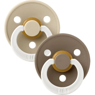 BIBS Залъгалки Bibs - Colour, Vanilla Glow/Dark Oak Glow, светещи, каучук, 6-18 м, 2 броя (120244)