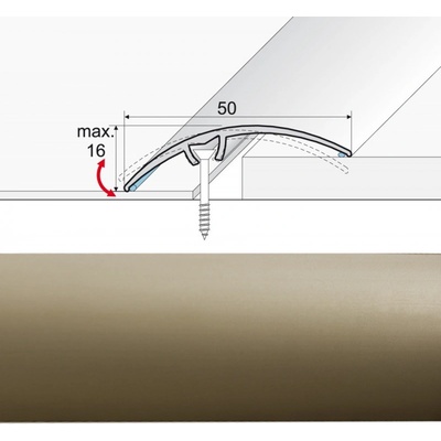 Jutex A65 Prechodová lišta champagne