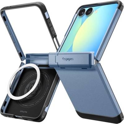 Spigen Samsung Z Flip7 SPIGEN TOUGH ARMOR MAG пластмасов протектор за телефон, удароустойчив, MagSafe, LIGHT BLUE ACS09562 (ACS09562)