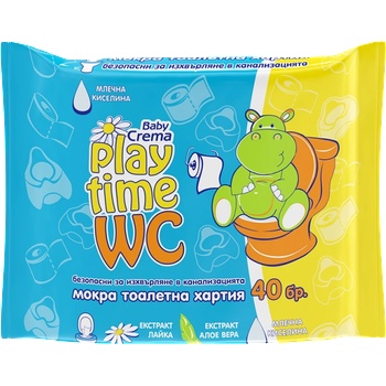 Image 1 of Baby Crema Мокра тоалетна хартия Baby Crema Play Time - 40 броя (2000)