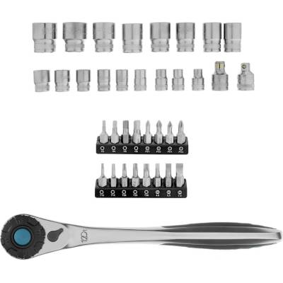GROSS Комплект вложки Gross 14144, 36 части, 1/2" , тресчотка 120 зъба