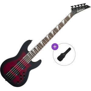 Jackson JS Series Concert Bass JS3VQ AH Basic SET Transparent Red Burst 5-струнна бас китара