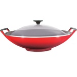 Le Creuset Уок Tradition Collection със стъклен капак 36 см черешов (25304360600460)