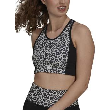 ADIDAS Farm Rio Aeroready 3-Stripes Print Sports Crop Top Black - L