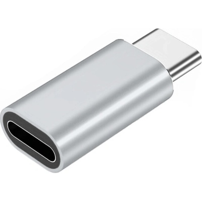 AppleKing adaptér lightning female na USB-C male – strieborný