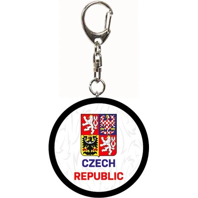 Prívesok na kľúče CCM Mini puck State Emblem White