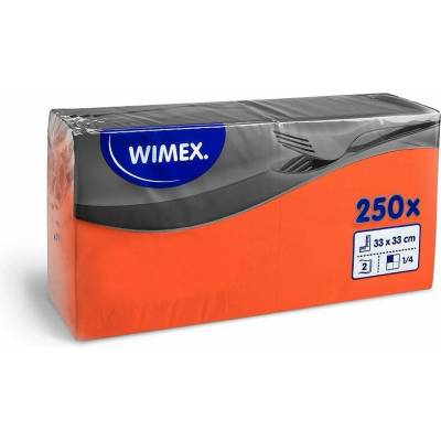 Wimex ubrousky 2V oranžové 250ks 33x33cm