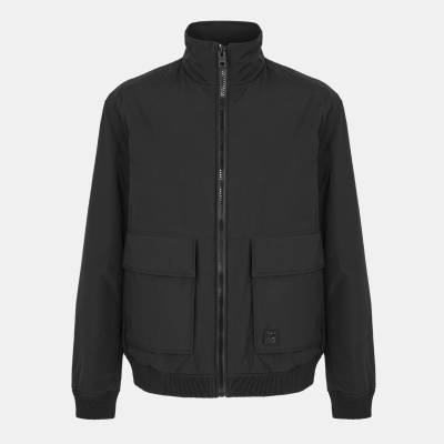 Hugo Яке Hugo Men's HUGO Water Repellent Full Zip Bomber Jacket - Black