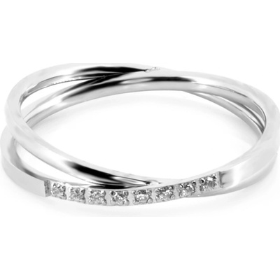 Bruno Dvojitý prsten s kamínky II S3643