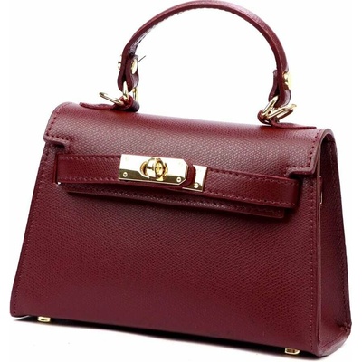 Luka dámska kožená kabelka 24-002 MELODY Bag Maroon s prídavným popruhom