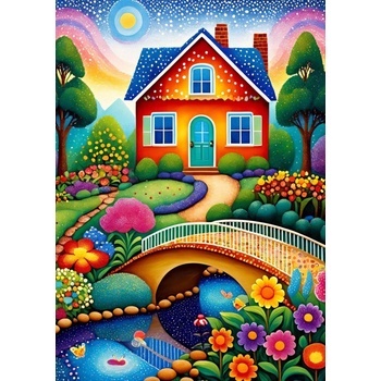 Enjoy - Puzzle House of Colors - 1 000 piese