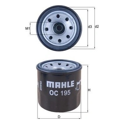 Olejový filter MAHLE OC 195 OC 195