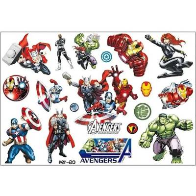 Tattoo world Dětské tetování Avengers 15,5 x 11 cm