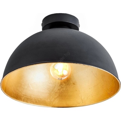 BKLicht 1322 - Плафон 1xE27/60W/230V черен/златист (P6278)