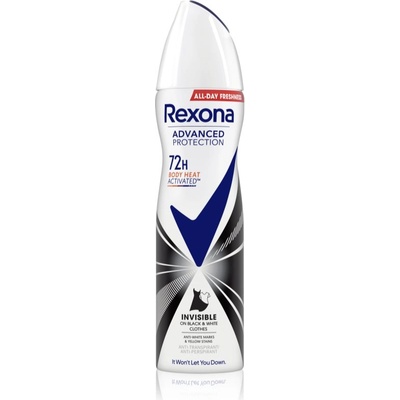 Rexona Advanced Protection Invisible дезодорант в спрей срещу бели и жълти петна 150ml
