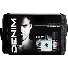 Denim Black voda po holení 100 ml + deospray 150 ml + kozmetická etue darčeková sada