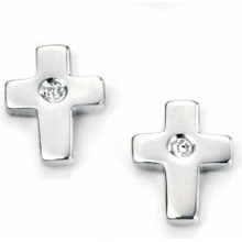 D for diamond Detské náušnice (krížik) E5156