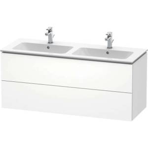 Duravit L-Cube - Шкафче за умивалник 55x129x48 см, 2 чекмеджета, матово бяло LC625801818 (LC625801818)