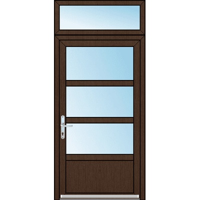 OknaDvereNaMiru.cz Vchodové dveře SLOUPKOVÉ Zora 2 + Nadsvětlík zlatý dub 105 x 220 cm